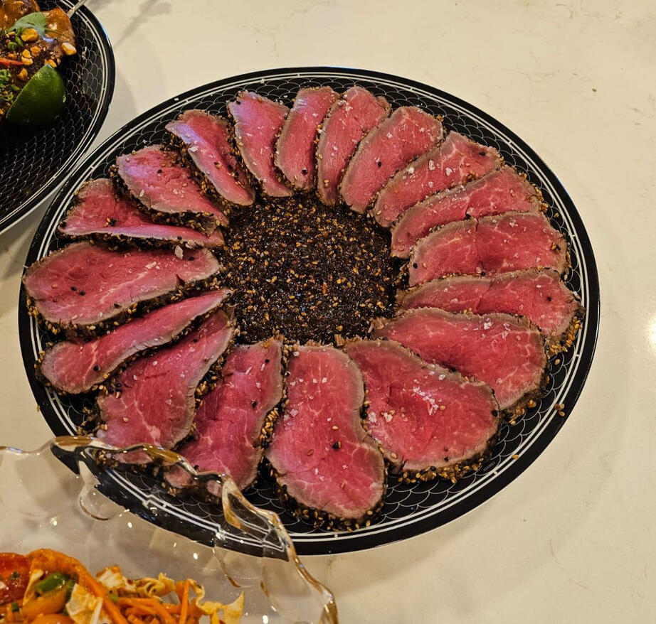Caviar and Tuna plated for event in London